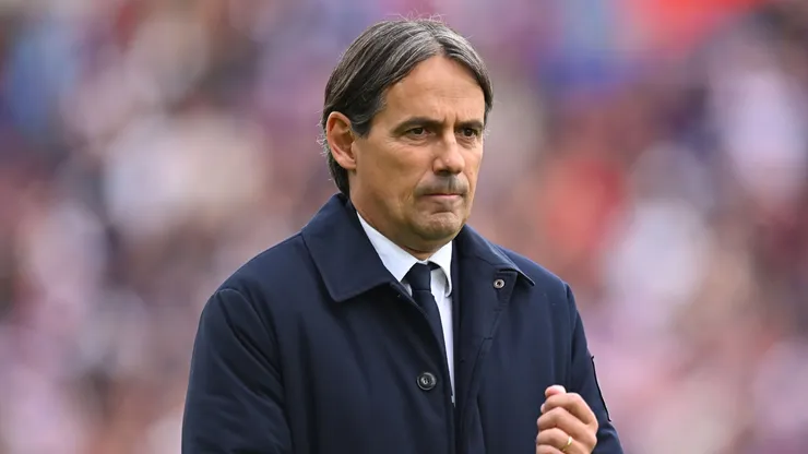 Simone Inzaghi head coach of FC Internazionale during the Serie A match between Bologna and FC Internazionale at Stadio Renato Dall'Ara on April 20, 2025 in Bologna, Italy.