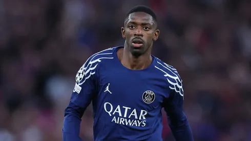 Ousmane Dembele of Paris Saint-Germain during the UEFA Champions League 2024/25 Semi Final First Leg match between Arsenal FC and Paris Saint-Germain at Emirates Stadium on April 29, 2025 in London, England.