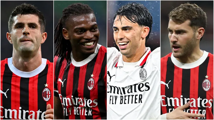 Christian Pulisic (left), Rafael Leao and Joao Felix (center), Santiago Gimenez (right)