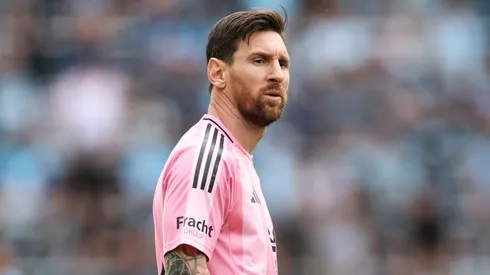 Lionel Messi #10 of Inter Miami CF reacts during the MLS match between Minnesota United FC and Inter Miami CF at Allianz Field on May 10, 2025 in St Paul, Minnesota.