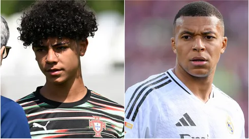 Cristiano Ronaldo Jr (left) and Kylian Mbappe (right)