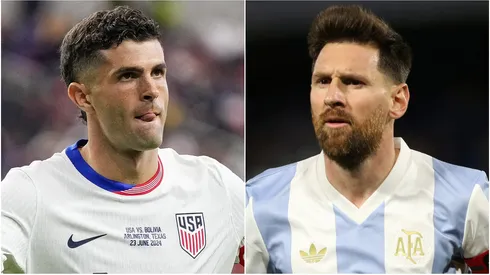 Christian Pulisic (left) and Lionel Messi (right)