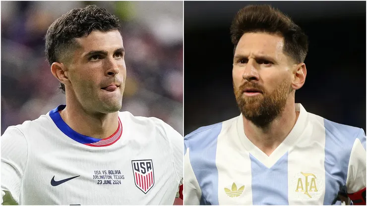 Christian Pulisic (left) and Lionel Messi (right)