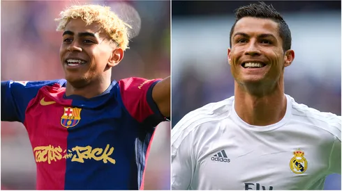 Lamine Yamal (left) and Cristiano Ronaldo (right)