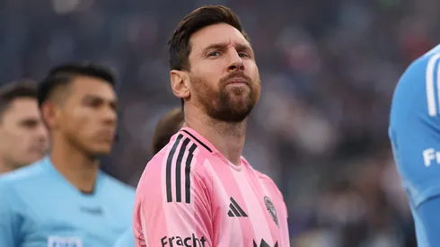 Lionel Messi #10 of Inter Miami CF looks on prior to the match between San Jose Earthquakes and Inter Miami CF at PayPal Park on May 14, 2025 in San Jose, California.