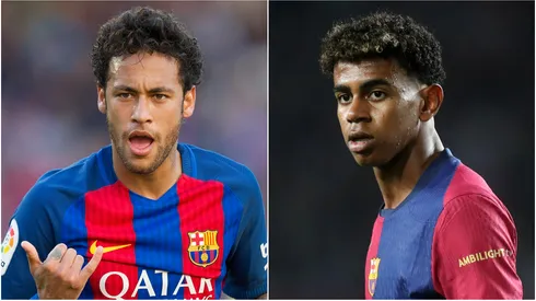 Lamine Yamal (left) and Neymar (right)