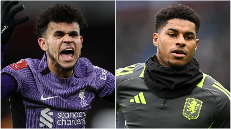 Luis Diaz (left) and Marcus Rashford (right)