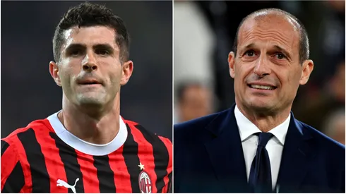 Christian Pulisic (left) and Massimiliano Allegri (right)
