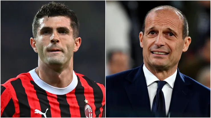 Christian Pulisic (left) and Massimiliano Allegri (right)