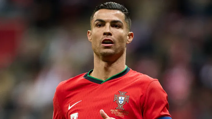 Cristiano Ronaldo playing for Portugal in the UEFA Nations League 2024/25.