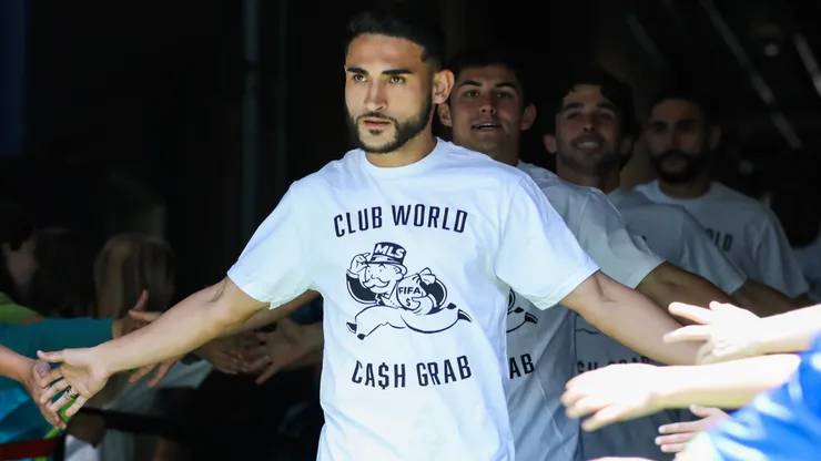 Cristian Roldan #7 of the Seattle Sounders walks onto the field for warm ups before the game against the Minnesota United FC at Lumen Field on June 01, 2025 in Seattle, Washington.