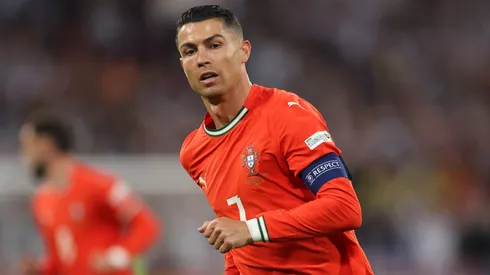 Cristiano Ronaldo of Portugal reacts during the UEFA Nations League 2025 semifinal match between Germany and Portugal at Munich Football Arena on June 04, 2025 in Munich, Germany.