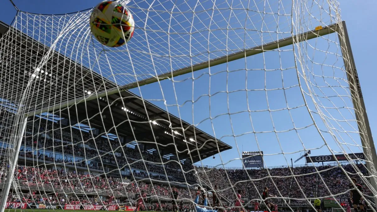 Leonardo Campana #8 of Inter Miami shot hits the back of the net for a goal against the D.C. United during the first half at Audi Field on March 16, 2024. (Source: Tim Nwachukwu/Getty Images)