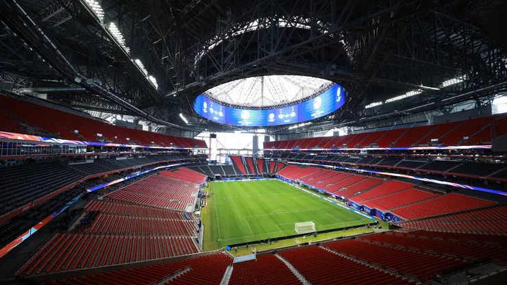General view of Mercedes-Benz Stadium prior a press conference ahead of their match against Panama as part of CONMEBOL Copa America USA 2024.