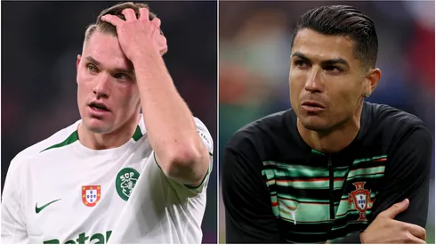 Viktor Gyokeres (left) and Cristiano Ronaldo (right)