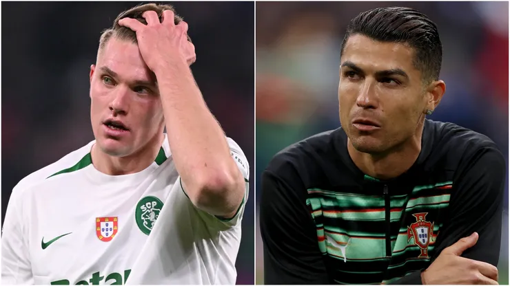 Viktor Gyokeres (left) and Cristiano Ronaldo (right)