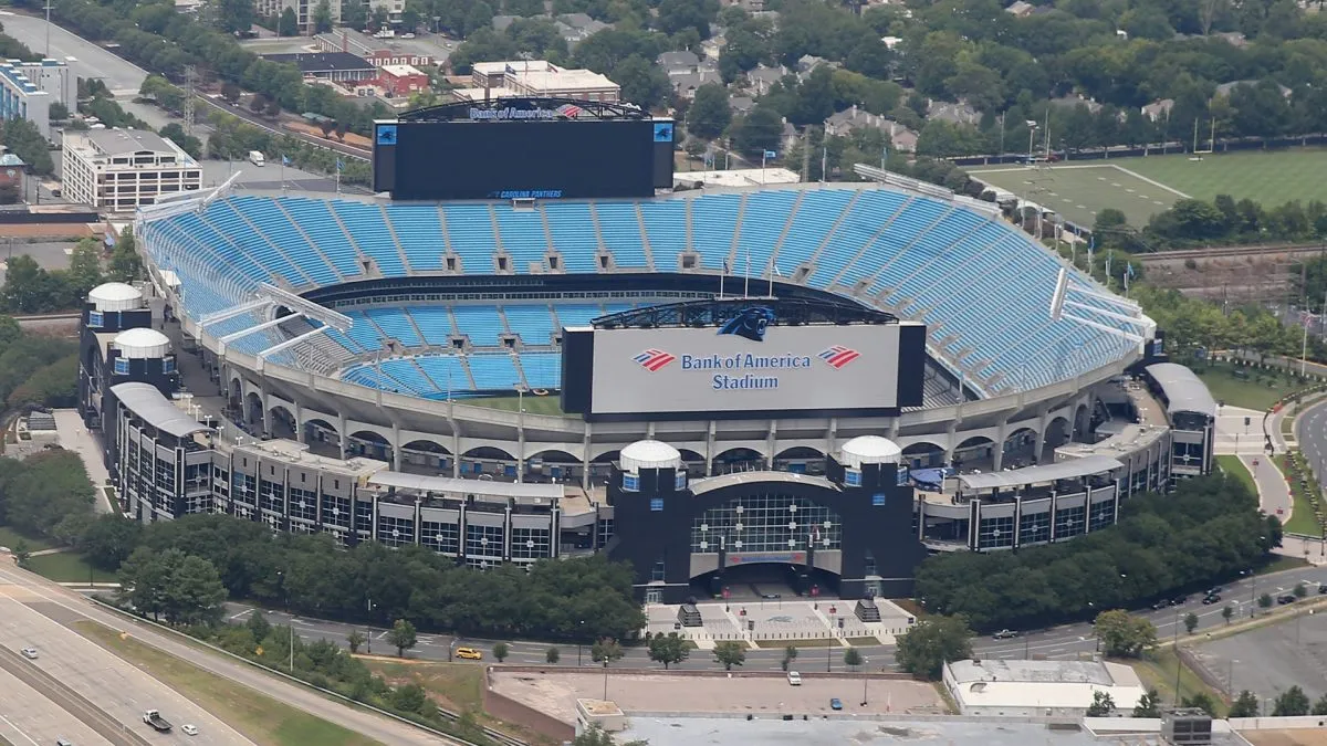 A general view of Bank of America Stadium on September 14, 2015. (Source: Streeter Lecka/Getty Images)