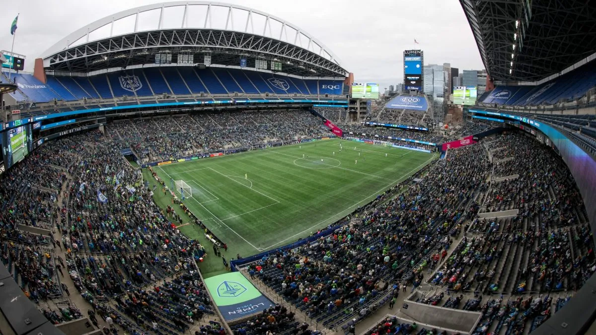 A general view at Lumen Field between the Seattle Sounders and the Los Angeles FC on March 08, 2025. (Source: Steph Chambers/Getty Images)