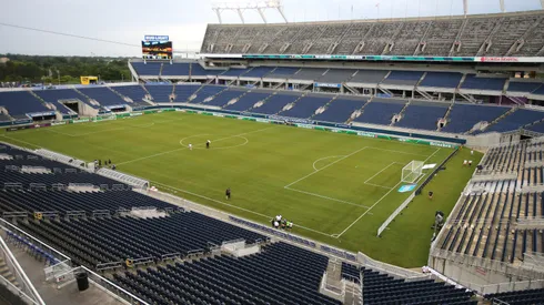 A general field view of the stadium prior to the International Champions Cup 2017 soccer match between Paris Saint-Germain and Tottenham Hotspur at Camping World Stadium on July 22, 2017.