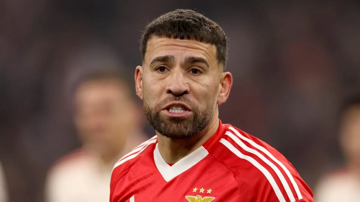 Nicolas Otamendi of Benfica Lissabon looks on during the UEFA Champions League 2024/25 League Phase MD4 match between FC Bayern München and SL Benfica at Football Arena Munich on November 06, 2024 in Munich, Germany.