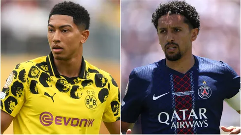 Jobe Bellingham (left) and Marquinhos (right)