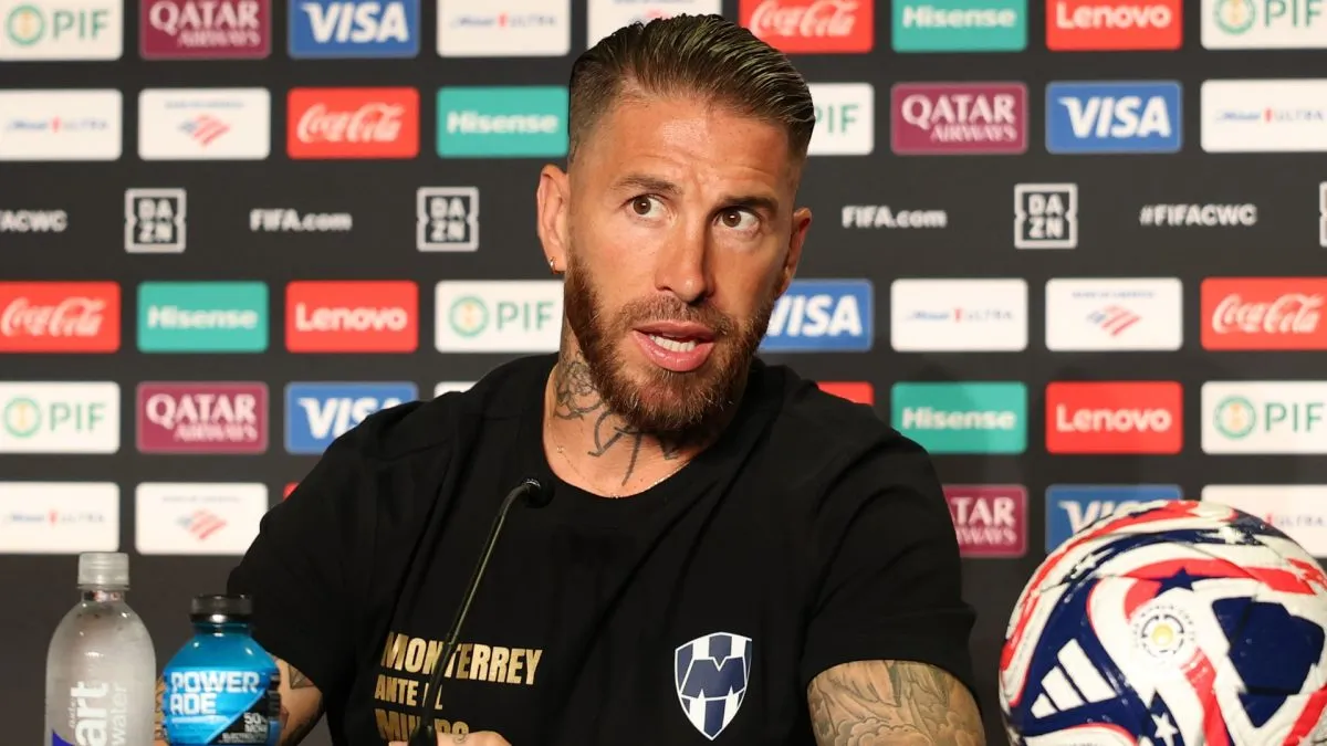 Sergio Ramos, captain of CF Monterrey addresses the media in the Press Conference ahead of their FIFA Club World Cup 2025 match against Internazionale at Rose Bowl Stadium on June 16, 2025 in Pasadena, California.