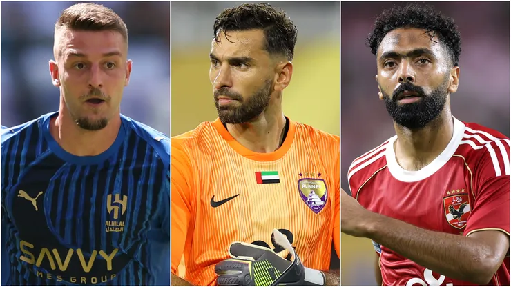 Sergej Milinkovic-Savic (left), Rui Patricio (center) and Hussien El Shahat (right)