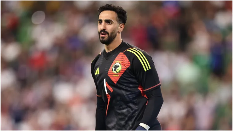 Goalkeeper Nawaf Alaqidi of Saudi Arabia