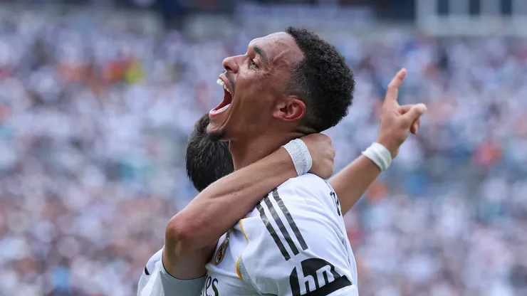 Trent Alexander-Arnold of Real Madrid celebrating a goal.