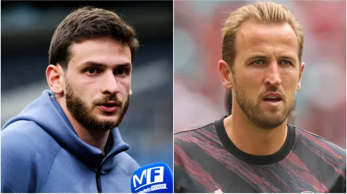 Khvicha Kvaratskhelia (left) and Harry Kane (right)