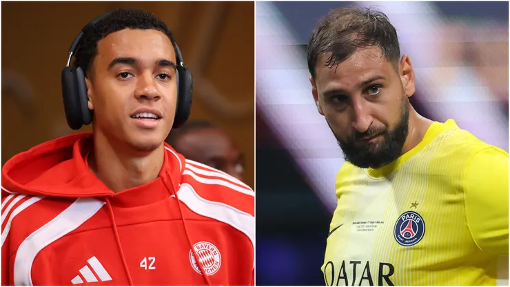 Jamal Musiala (left) and Gianluigi Donnarumma (right)