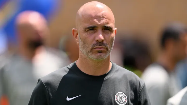 Enzo Maresca, Head Coach of Chelsea FC, looks on prior to the FIFA Club World Cup 2025 group D match between CR Flamengo and Chelsea FC at Lincoln Financial Field on June 20, 2025 in Philadelphia, Pennsylvania.