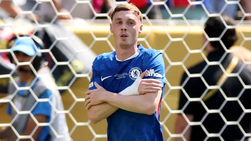 Cole Palmer #10 of Chelsea FC celebrates after scoring his team's first goal during the FIFA Club World Cup 2025 Final match between Chelsea FC and Paris Saint-Germain at MetLife Stadium on July 13, 2025 in East Rutherford, New Jersey.