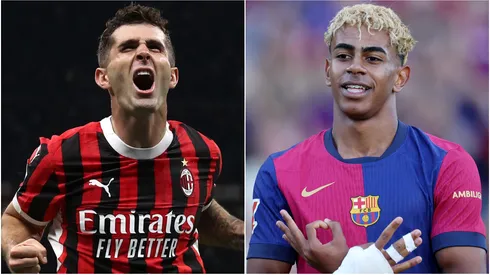 Christina Pulisic (left) and Lamine Yamal (right)