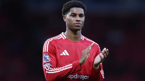 Marcus Rashford of Manchester United after the Premier League match between Manchester United FC and Everton FC at Old Trafford on December 01, 2024 in Manchester, England.