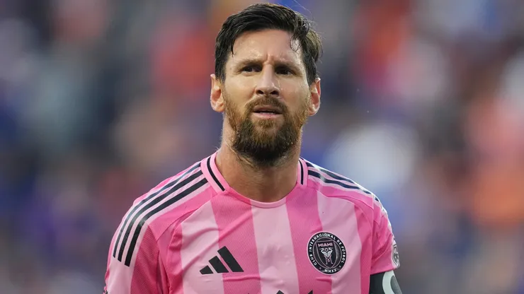 Lionel Messi #10 of Inter Miami CF reacts during the MLS match between FC Cincinnati and Inter Miami CF at TQL Stadium on July 16, 2025 in Cincinnati, Ohio.