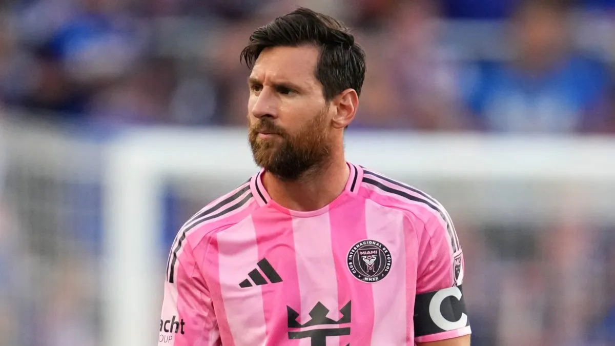 Lionel Messi #10 of Inter Miami CF looks on during the MLS match between FC Cincinnati and Inter Miami CF at TQL Stadium on July 16, 2025 in Cincinnati, Ohio.