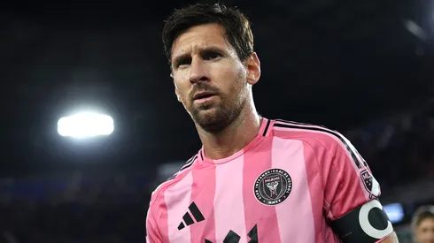 Lionel Messi #10 of Inter Miami CF reacts after winning the MLS match between New York Red Bulls and Inter Miami CF at Sports Illustrated Stadium on July 19, 2025 in Harrison, New Jersey.