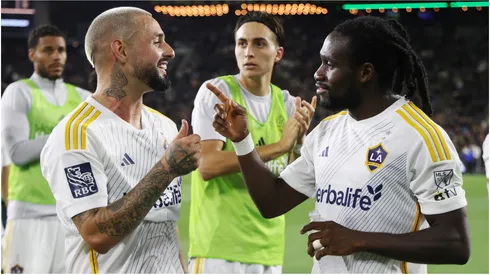 Diego Fagundez and Joseph Paintsil of the LA Galaxy