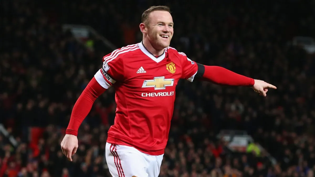 Wayne Rooney celebrates scoring his team’s third goal during the Barclays Premier League match between Manchester United and Stoke City at Old Trafford on February 2, 2016. (Source: Alex Livesey/Getty Images)