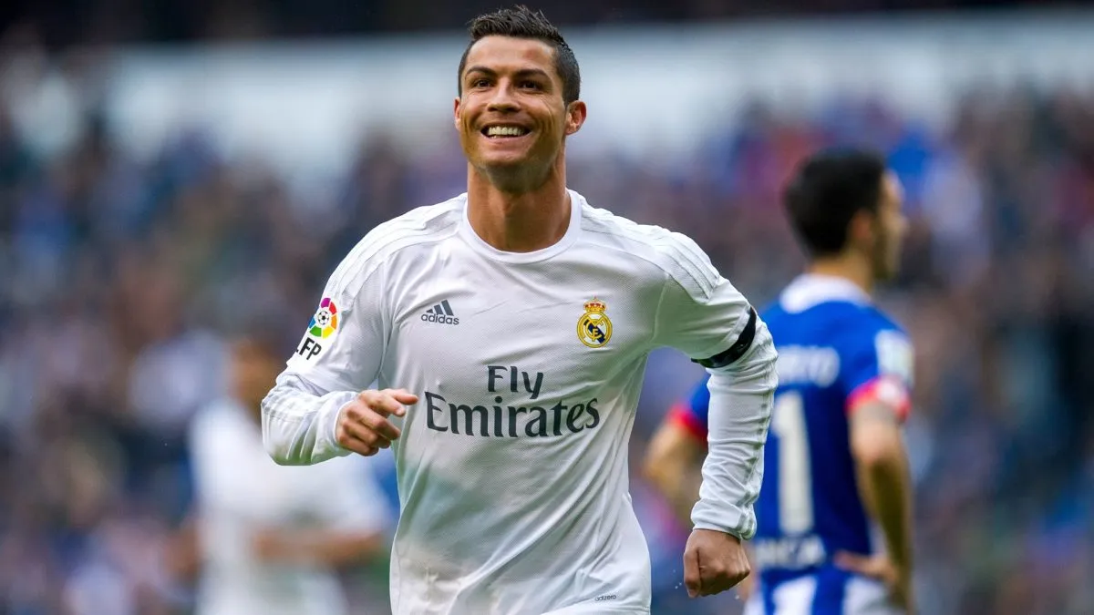 Cristiano Ronaldo of Real Madrid celebrates after scoring a goal during the La Liga match between RC Deportivo La Coruna and Real Madrid CF on May 14, 2016. (Source: Juan Manuel Serrano Arce/Getty Images)