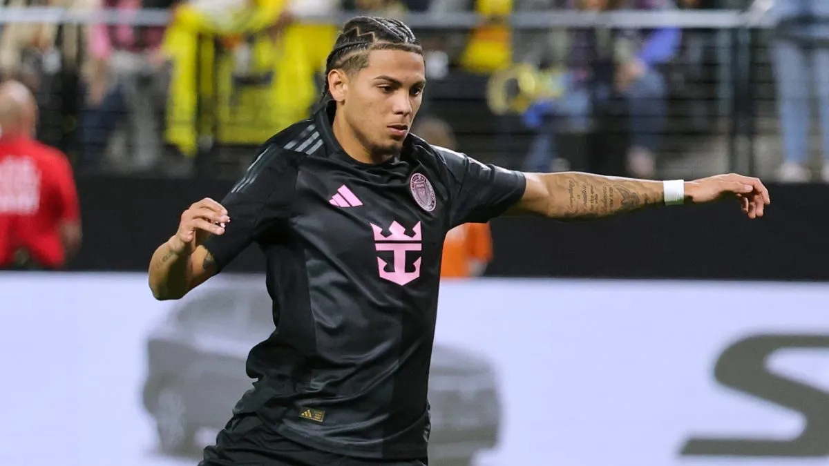David Ruiz #41 of Inter Miami CF takes a shot during a penalty shootout in a preseason friendly match against America at Allegiant Stadium on January 18, 2025 in Las Vegas, Nevada. Inter Miami FC defeated America 3-2 in a penalty shootout.