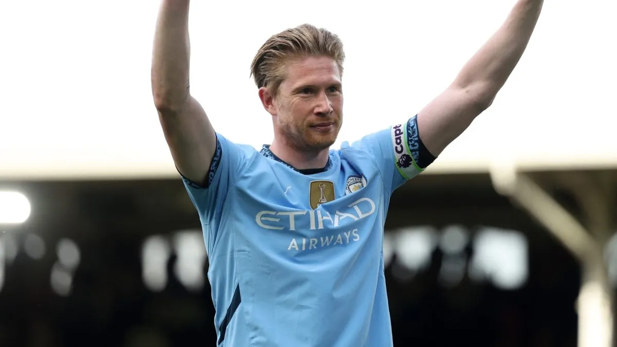 Kevin De Bruyne in his final Manchester City game