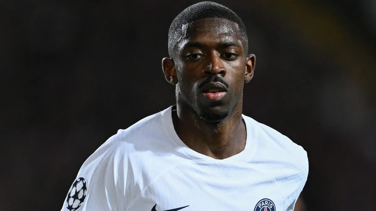 Ousmane Dembele of Paris Saint Germain looks on during the UEFA Champions League quarter-final second leg match between FC Barcelona and Paris Saint-Germain in 2024. (Source: David Ramos/Getty Images)