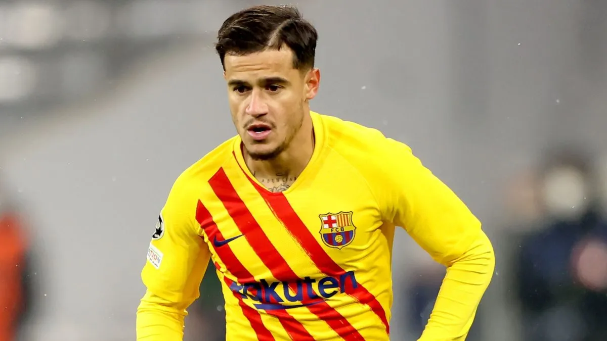 Philippe Coutinho playing for Barcelona.