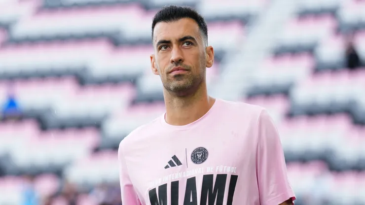 Sergio Busquets #5 of Inter Miami CF arrives at the stadium prior to the MLS match between Inter Miami CF and Nashville SC at Chase Stadium on July 12, 2025 in Fort Lauderdale, Florida.