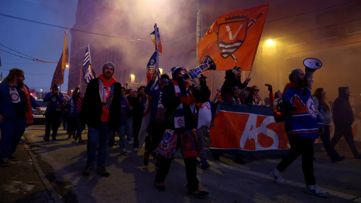Fans of FC Cincinnati before the game against the New York Red Bulls during the MLS match in 2025. (Source: Andy Lyons/Getty Images)