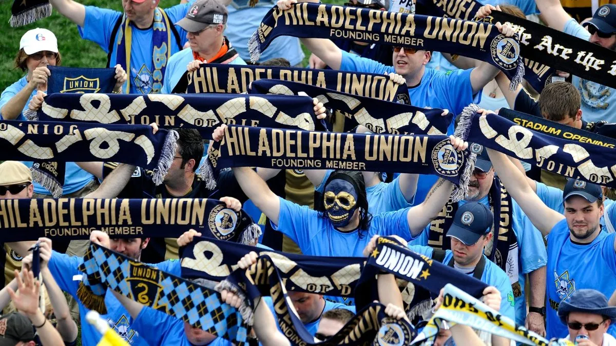 Fans of the Philadelphia Union line up to enter PPL Park before a match in 2010. (Source: Jeff Zelevansky/Getty Images)
