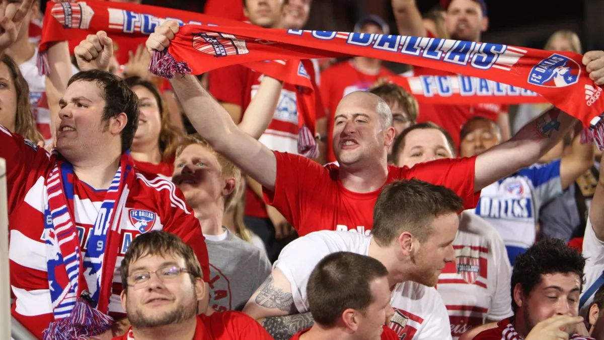Fans cheer on FC Dallas as they face off against the Vancouver Whitecaps FC in 2012. (Source: Cooper Neill/Getty Images)