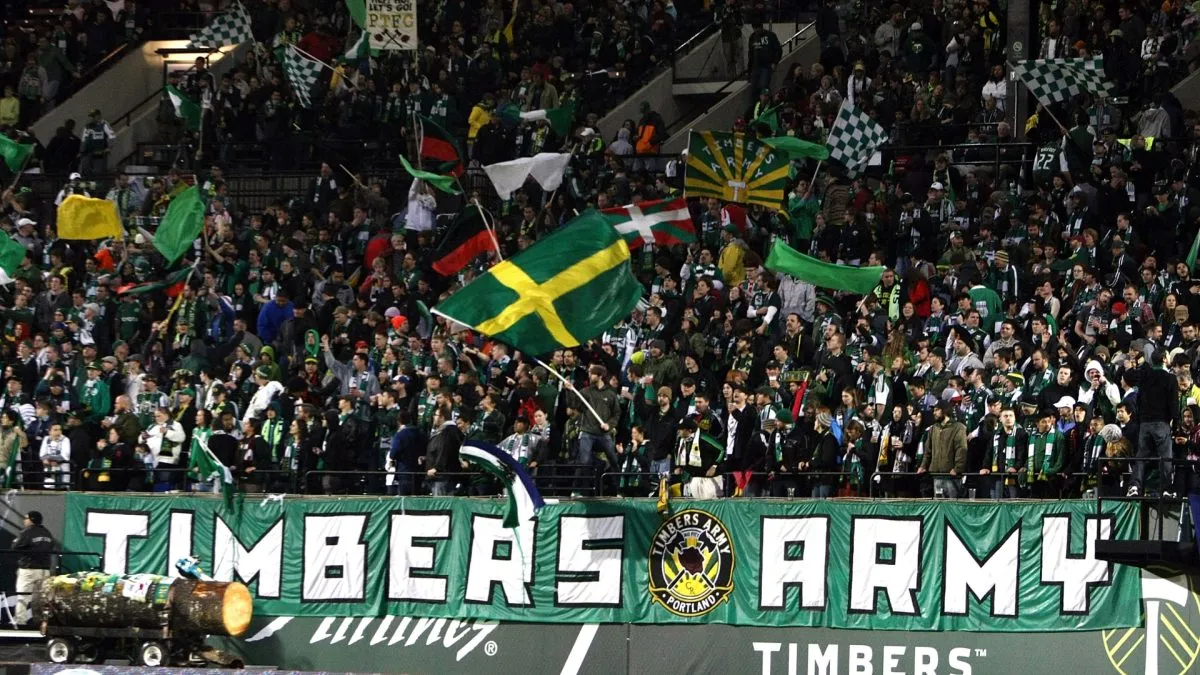 Fans cheer during the Portland Timbers game against the Philadelphia Union on May 6, 2011. (Source: Jonathan Ferrey/Getty Images)